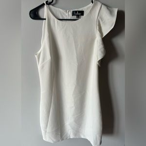 Lulus Dinah White One-Shoulder Dress, Small